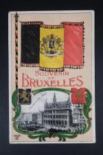 1 carte CPA à SYSTEME dépliant de 10 photos Bruxelles