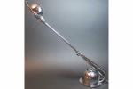 ALUMINOR - Petite lampe de bureau en acier chromé à...