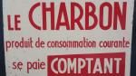 LE CHARBON - Plaque tôle lithographiée