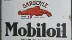 MOBILOIL GARGOYLE - Plaque plate en tôle émaillée signée J...