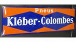 PNEUS KLEBER-COLOMBES - Plaque chanfreinée à oreilles en tôle émaillée
