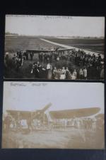 2 cartes photos de RETHEL, Circuit international d'aviation de 1911