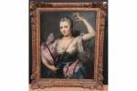 Attribué à Georg DESMAREES (1697-1776) : Portrait de femme en...