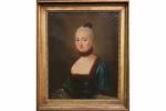 Ecole française fin XVIII's : Portraits d'un couple de notables....