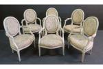 Suite de six fauteuils d'époque Louis XVI en bois peint
