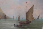 GIRARDOT (XIX-XXème siècle) - Marine. Huile sur toile signée. (accidents...