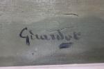 GIRARDOT (XIX-XXème siècle) - Marine. Huile sur toile signée. (accidents...
