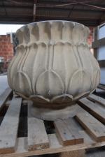 Vase de jardin de style oriental à corps renflé en...