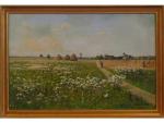 BOUCHER Alfred (1850-1934) : Paysage des environs de Nogent-sur-Seine, l'été....