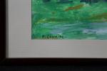 LOUKINE Rostislas (1904-1988). Paysage aux arbres. Gouache, signée. 20 x...
