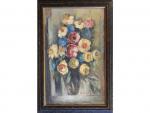 PASTOUKHOFF Boris (1894-1974) Vase de fleurs H.s.T. signée, 91 x...