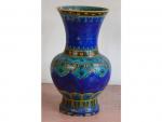 Théodore DECK : Important vase balustre en céramique à décor...