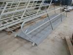 1008 - Escalier métal gris Lo 380, 2 rampes, 14...