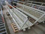 1011 - Escalier métal beige Lo 410, 2 rampes, 12...