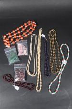 Lot de 10 COLLIERS de perles fantaisie : SAUTOIR Long....