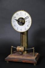 Pendule Bulle Clock électrique, cage en bois et laiton, vers...