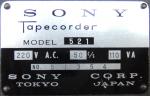 SONY TAPECORDER 521 Magnétophone à bandes  professionnel avec ampli...