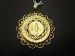 Médaille religieuse en or jaune 750 millièmes à l'effigie de...