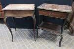 Deux TABLES TRAVAILLEUSES d'époque fin XIXème de style Rocaille en...