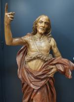 Ecole Italienne (Naples?) du XVIIIe s. Grande sculpture de Saint...