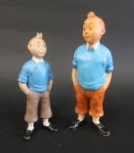 LES AVENTURES DE TINTIN - TINTINOPHILIE - Deux figurines Tintin...