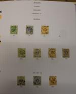 Importante étude de timbres de Belgique dans 8 classeurs, principalement...
