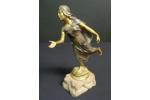 BELLOC Jean-Baptiste (1863-1919) : Sourdi ! Sourdi ! Bronze doré...