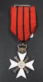 Belgique Croix du Mérite civil. Émail, ruban.