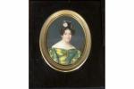 Miniature ovale : GIRARDOT Adolphe (né en 1810) : Portrait...