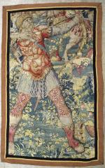 Fragment de tapisserie de Bruxelles ép. fin XVI's à décor...