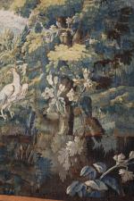Fragment de tapisserie d'Aubusson d'époque XVIII's à décor de volatiles...