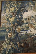 Fragment de tapisserie d'Aubusson d'époque XVIII's à décor de volatiles...