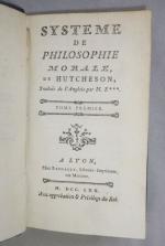 HUTCHESON (Francis). Systeme de Philosophie Morale, de Hutcheson, Traduit de...