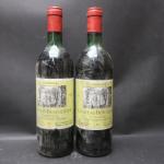 BORDEAUX ROUGE - POMEROL - 2 bouteilles CHATEAU BEAUSEJOUR 1980...