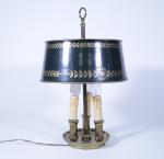 Lampe bouillotte de style Empire en Laiton et métal laqué...