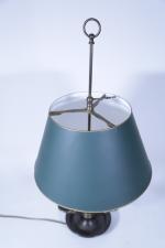 Lampe bouillotte de style Louis XVI en bronze patiné à...