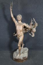 PONSARD Paul (1882-1915) : Chant de Victoire. Bronze patiné, signé....