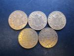 NAPOLEON III - Cinq pièces de 20 Francs or :...