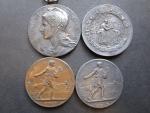 Quatre médailles en bronze : 
- Concours de Greffage Aube...