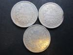 Deuxième et Troisième Républiques : Trois pièces de 5 Francs...