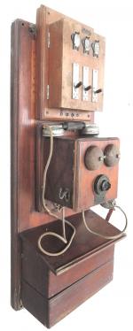 1911 TELEPHONE SIT Console MURALE a magnéto avec indicateur d'appel...