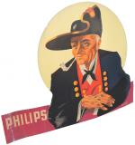 C1930-35 CARTON PUBLICITAIRE PHILIPS ALSACE  Campagne publicitaire Philips : les...