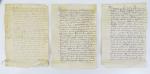 Archives. Ensemble de documents manuscrits anciens sur parchemin :
- document in-folio...