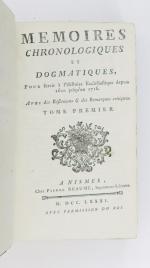 AVRIGNY (Hyacinthe Robillard d'). Mémoires chronologiques et dogmatiques, pour servir...