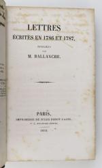 [BOURBON-CONDÉ (Louise Adélaïde de)]. Lettres écrites en 1786 et 1787,...