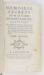BUSSY (Roger RABUTIN, comte de). Mémoires secrets de M. le...