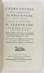 CONDILLAC (Étienne Bonnot de). Cours d'étude pour l'instruction du Prince...