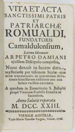 DAMIEN (Pierre). Vita et Acta Sanctissimi Patris et Patriarchae Romualdi,...