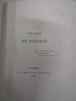 DIDEROT (Denis). OEuvres complètes. Etude sur Diderot et le mouvement...