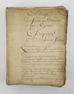 Manuscrit XVIIIe siècle. Abregé des fables par demandes et par...